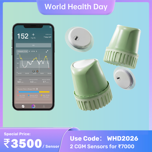 🔥 World Health Day Sale : 2-Pack VitaTok™ CGM ₹3500 Each