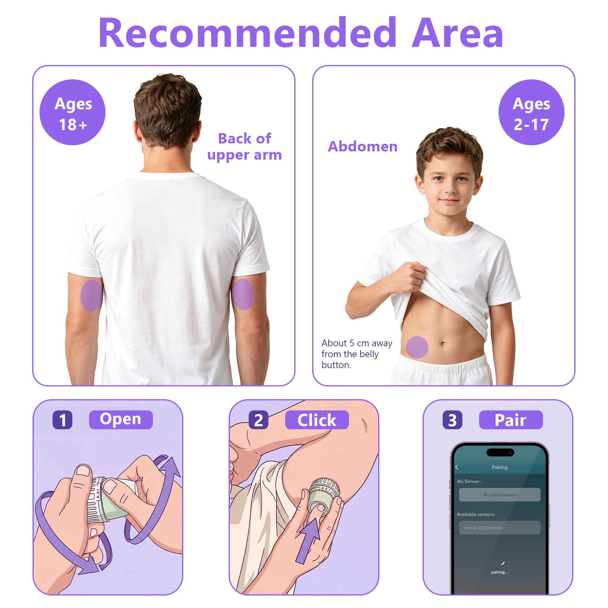 VitaTok™ CGM – AI-Powered Continuous Glucose Monitor | 15-Day Sensor