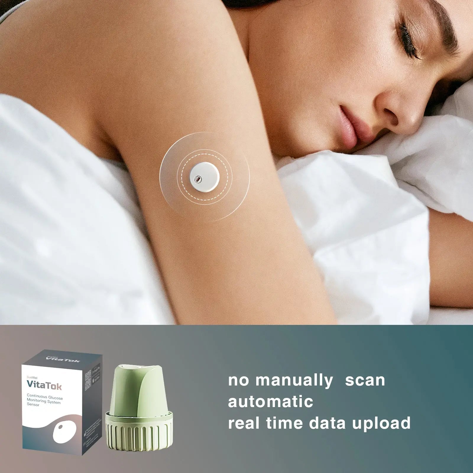 VitaTok™ CGM – AI-Powered Continuous Glucose Monitor | 15-Day Sensor